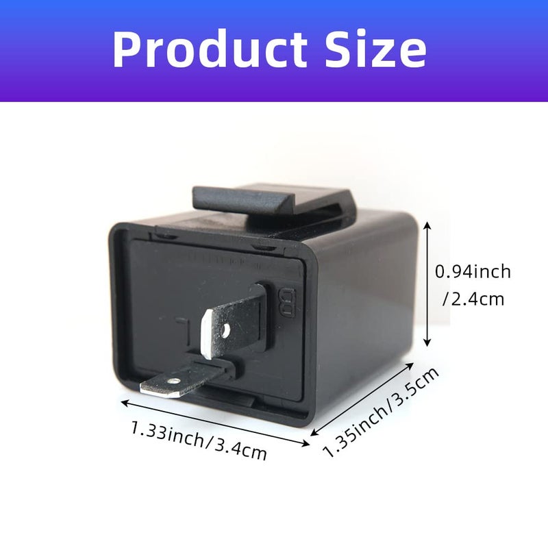 Pthene 2 PIN 32V 48V 52V 60V 72V Motorcycle Scooter LED Turn Signal Flasher Relay Frequency LED Turn Signal Indicator Flasher Light Accessories - Image 2